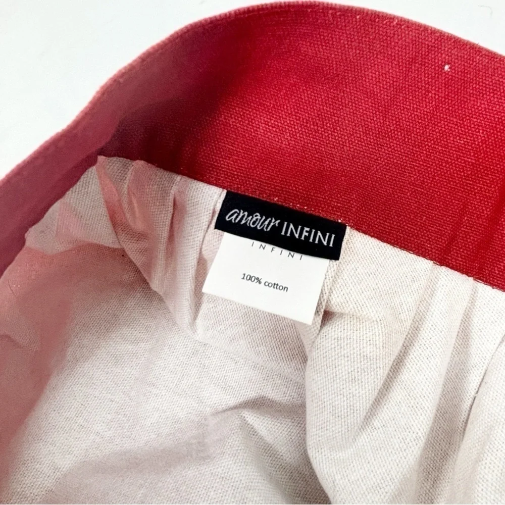 AMOUR INFINI Red Christmas Holiday Print Adjustable Chef’s Hat One Size